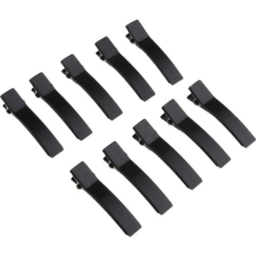 10Pcs Silver Black Tone Barrette Blank Hair Clips for DIY Crafts Hairpins Add Bows Beads Jewelry Making Hair Accessories