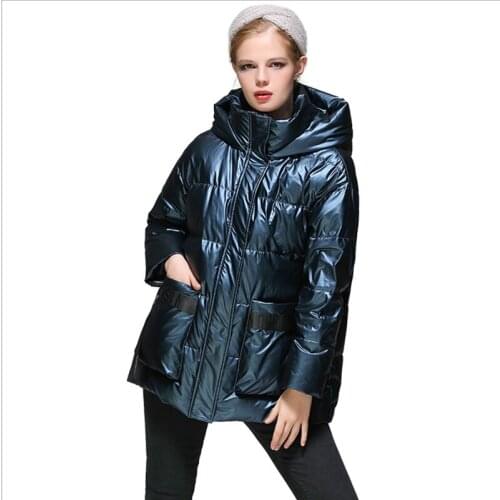 Female Winter 90 White Duck Down Jacket Women Short Coat Warm Parkas Thick Lady Warm Clothes With Hood High Quality Outwear Blue