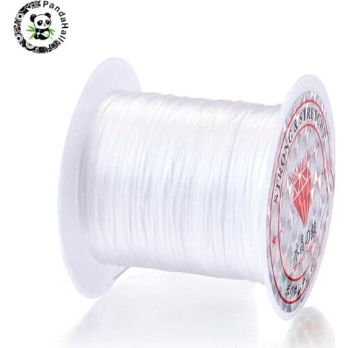 10m/Roll 0.8mm White Color Elastic Fibre Wire Beading Stretch Cords Elastic Line Thread Jewelry Cord for Jewelry Making Supply