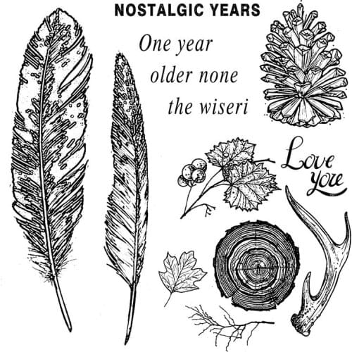 14x14cm Flower Clear Stamps Transparent Seal Silicone Seal TPR Christmas Wedding Roller Stamps DIY Scrapbook Album Card