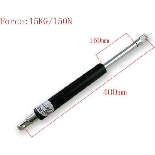 15KG/33lb Force 400mm Hole Distance 160mm Stroke Auto Gas Spring Hood Lift Support for Furniture Door Auto M8 Hole Diameter