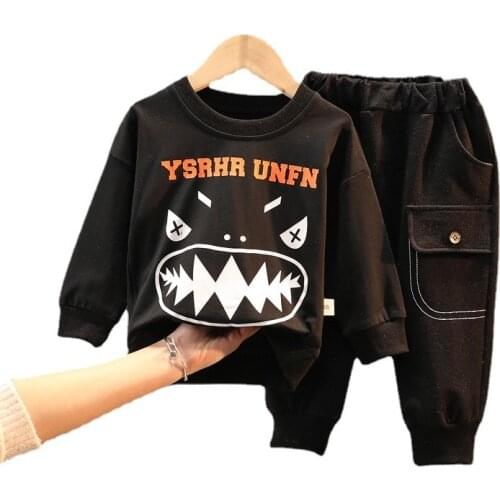 Spring Autumn New Baby Boys Girls Fashion Clothes Outfits Children Cartoon T-shirt Pants 2Pcs/Set Toddler Cotton Casual Costume