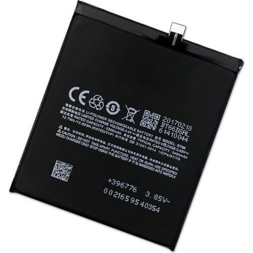 5pcs/lot 3400mah BT66 cellPhone replacement Battery ForMeizu PRO 6 Plus M686 M686G M686Q Mobile Phone internal Li-ion battery