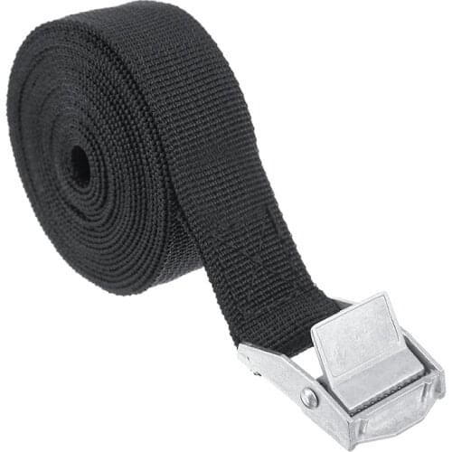 6pcs 8-foot 250cm Nylon Cargo Luggage Strap Ratchet Leather Strap Cam Buckle For Car SUV Truck Storage Accessories