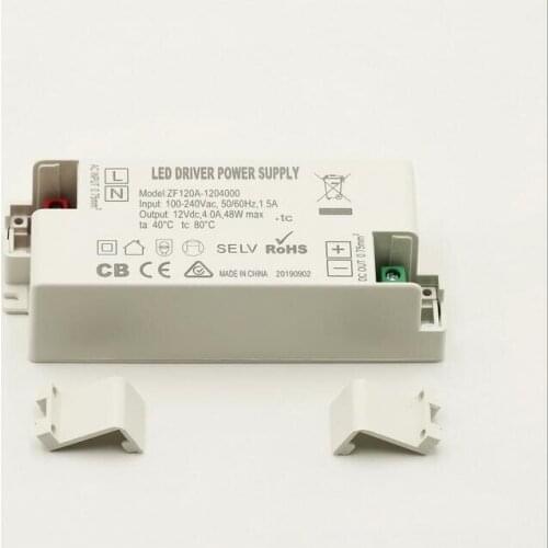 2pcs 100-240V 2A 48W 50W Constant Voltage AC/DC Adapter LED Driver for Cosmetic Mirror Lamps ZF120A-1204000