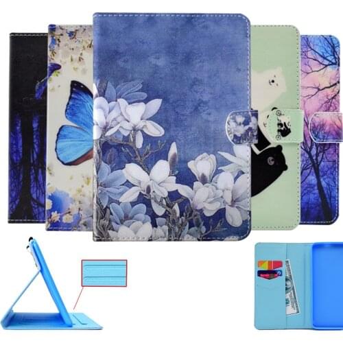 Case For Samsung Galaxy Tab A 8.0 T350 T355 SM-T355 8" Colorful Cat Tree Printed Smart Book Stand PU Leather Tablets Case Cover