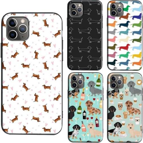 Dachshund Sausage Collage TPU Case For iPhone 11 12 Pro Max mini X XS Max XR 6S 7 8 Plus SE 2020 Cover Fundas