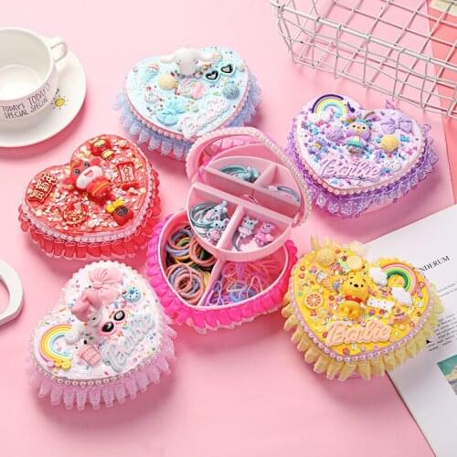 Childrens gift handmade DIY love sheet double layer storage box with cream glue material bag online celebrity cartoon