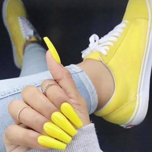 Long Style Super Long Ballet Nail Wear Manicure Coffin Nail 20 Pieces Fake Nail Hook Plastic Box Nail Piece Finished Product