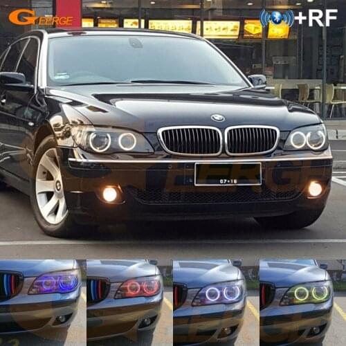 For BMW E66 E65 Facelift 745i 750I 760i 750Li 760Li RF remote Bluetooth APP Multi-Color RGB led angel eyes Day Light Car styling