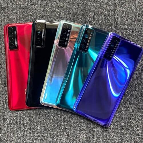 For Huawei Nova 7 5G Battery Cover Back Housing Glass Rear Door Case With Camera Lens+Adhesive Sticker JEF-AN00 NX9 AN20