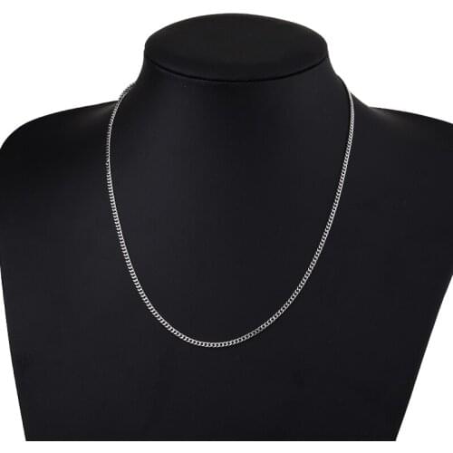 Fnixtar 20Pcs 40-75cm Link Chain Choker Necklace Mirror Polish Stainless Steel Sweater Chain Necklace For Womens Mens Jewelry