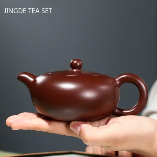 Chinese Authentic Yixing Tea Pot Purple Clay Teapot Kettle Raw Ore Handmade Teaware Tie Guanyin Tea Ceremony Drinkware 250ml