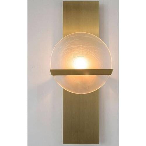 Loft aplique luz pared arandela glass ball living room bedside corridor luminaria de parede cabecero de cama