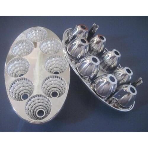 #MJNI-126 New High quality Led Reflector Cup, Headlight Reflective Cup, Size: 126X72X21.5mm, Surface: Plating, PC