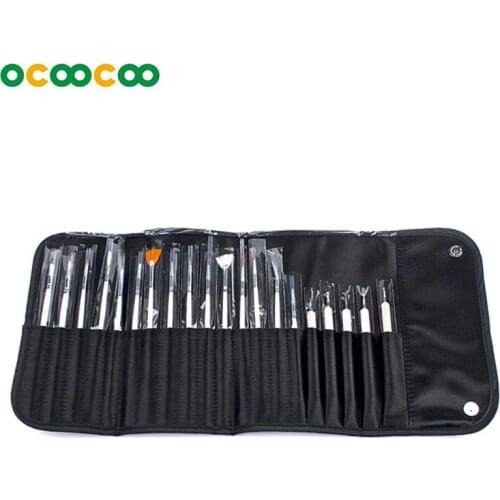 12/15/20pcs Nail Art Brushes Kit Painting Pen Set Nail Dotting Drawing Polish Brushes With Storage Bag Nail Decoration Tool