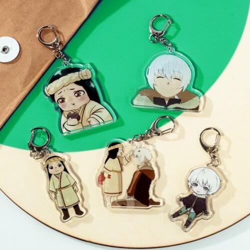 New Arrivals Fumetsu No Anata E Anime To Your Eternity Fushi March Gugu Keychains Cosplay Cartoon Key Ring Gifts Wholesale