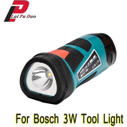 Suitable for Bosch indoor and outdoor 3W tool light illuminator Used for Bosch 10.8V lithium ion battery BAT413A/BAT411/BAT412A