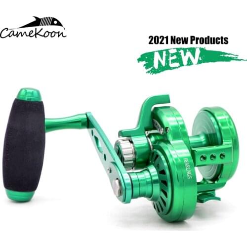 CAMEKOON Trolling Reel Up To 32KG Lever Drag 6.3:1 Offshore Saltwater Baitcasting Fishing Conventional Overhead Jigging Reel