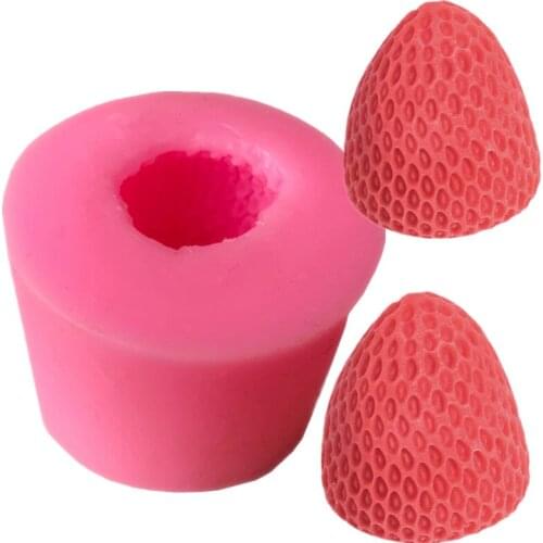 Whole Strawberry Silicone Mold Mousse Ice Cream Chocolate Mold Creative Handmade Aroma Candle Mold Decoration Tools