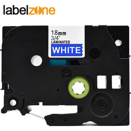 18mm tze-545 White on blue label tape Compatible Brother p-touch printers tze tape laminated tze-545 tze545 tz545 tze545 ribbon