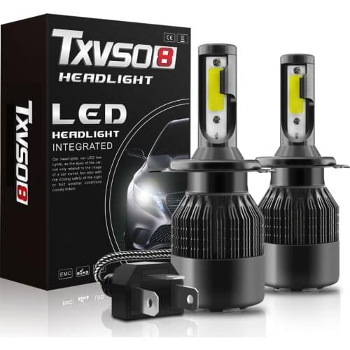 Universal High Power T2 LED Car Headlights Auto Headlamp Bulbs H4 6000K Led Fog Light