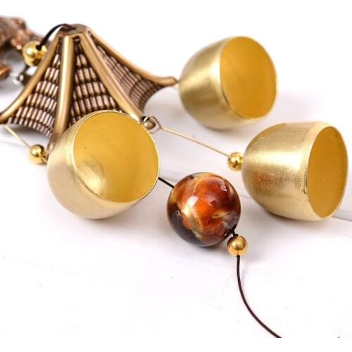Wind Chime Antique Cooper Home Wall Hanging Decoration Windchime Garden Ornament Bells CLH@8