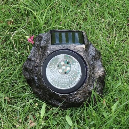 Waterproof Decoration Lawn Lighting Solar Powered 4 LED Simulation Stone Lamp Outdoor Garden Landscape Light