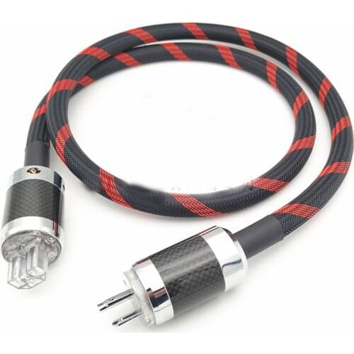 High Quality 3TS20 Pure Copper US Power Cable HIFI US Plug Extension power cable 1M