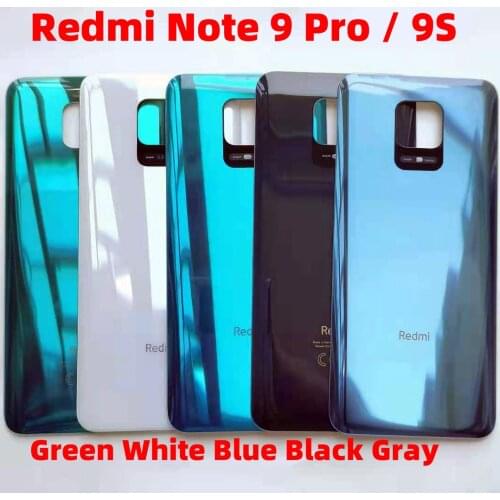 Back Glass Cover For Xiaomi Redmi Note 9 Pro / Note 9S Battery Cover Housing Door Chassis Red Mi Note 9Pro Repair Parts