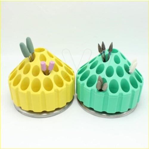 1 PCS Burs Holder For Dental Silicone Polishing Burs 35 Holes Sale 360 ° Rotatio