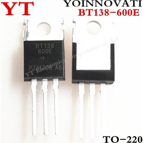 10pcs/lot BT138-600E BT138 TRIAC SENS GATE 600V 12A TO-220 IC Best quality