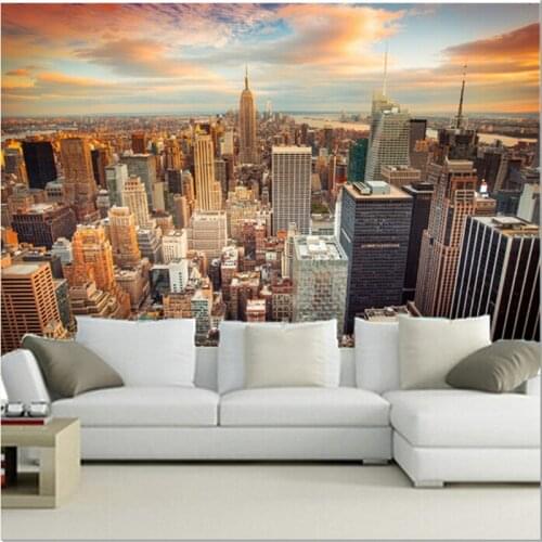 The custom 3D murals,USA Skyscrapers New York City Megapolis Clouds Cities wallpaper,living room sofa TV wall bedroom wall paper