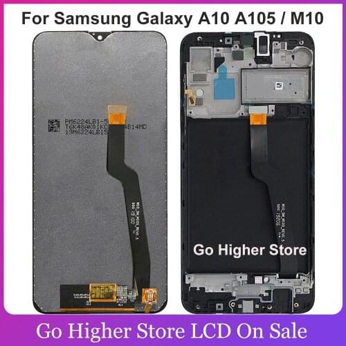 6.2" For Samsung Galaxy A10 A105 M10 SM-A105F A105F/DS Display Touch Screen With Frame Assembly
