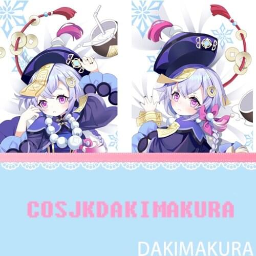 Anime Dakimakura Genshin Impact Qiqi Lovely Girl HD Print Pillowcase Body Hugging Pillow Cover Case Otaku Room Cosplay Gifts