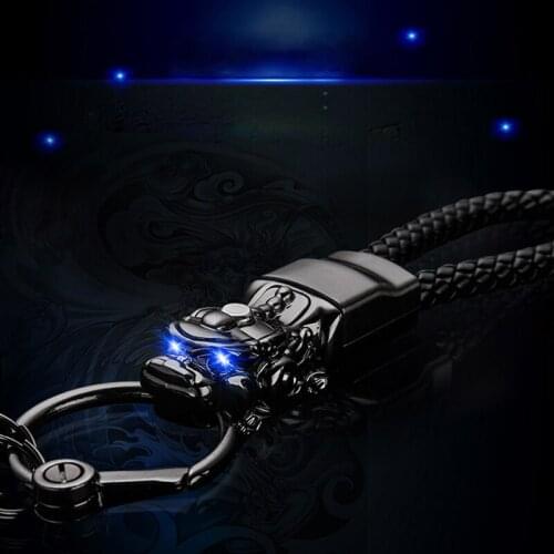 LED Lighting Key Lighting Gentlemen Low-key Heroic Beast Mythical Wild Animal Key Chain Pendant Car Decoration Key Chain
