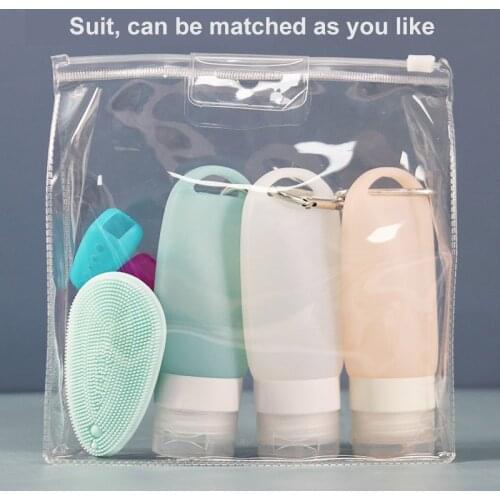 Keychain Silicone Refillable-Bottles Travel Empty Bottle Shampoo Container 38/60/90ml Mini Tube Squeeze-Bottle Portable Case HOT