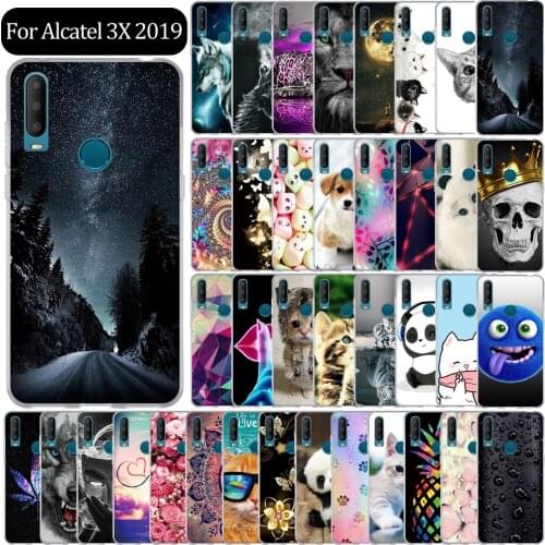 Funda For Alcatel 3X 2019 5048Y Case Silicone Soft TPU Back Cover For Alcatel 3 X 3X 2019 Phone Case Coque Capa Funda Bumper Bag