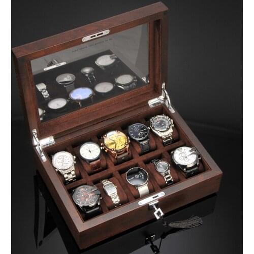 Elm Wood Solid Wood Watch Box Watch Box Mechanical Watch Collection Box Table Box Storage Box
