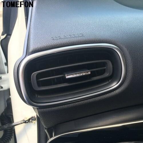 For Toyota Prius XW50 2016 2017 ABS Chromed Matte Inner Air conditioning Outlet Air Vent Accessories Trim 2Pcs Car Styling