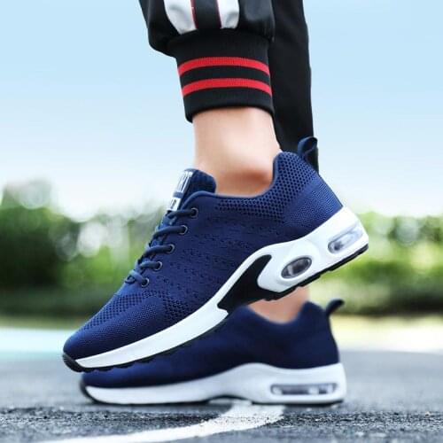 Breathable Air Cushion Running Shoes for Men Summer Man Sport Shoes Mesh Sneakers for Men Blue Sports Shoes Male Footwear C-290