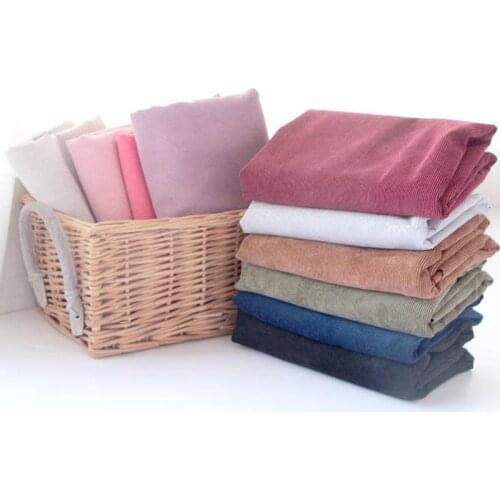 Stretchy Cotton Velvet Knitted Fabric By Half Meter DIY Sewing Baby Cotton Fabric For Clothing Blanket Making Material 50*150cm