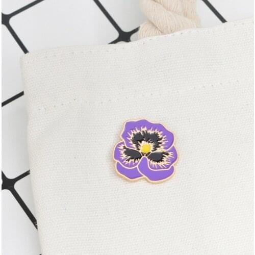Purple flower brooches pins backpack icons clothing lapel pins accessories jewelry for girls women #276896