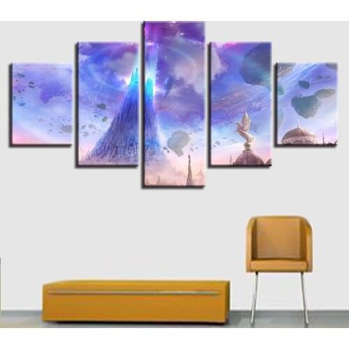 HD Printing Posters Wall Art 5 Pieces Game AION Canvas Paintings Decoration Home Living Room Modular Pictures Framework Artworks