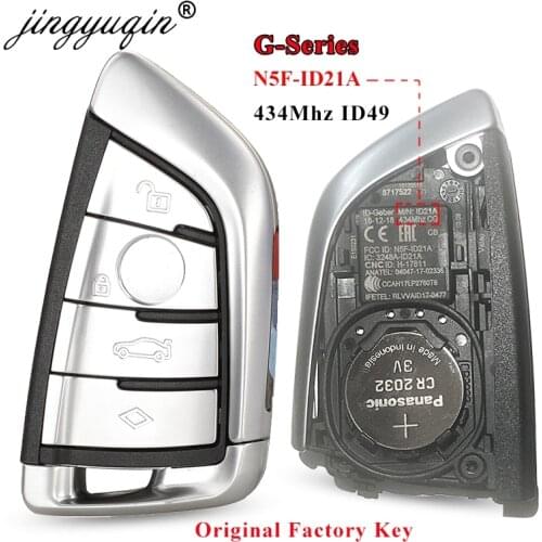 Jingyuqin 434Mhz ID49 NCF2951 Car Key Fob For BMW 3/5/6/7 X3/X5/X7 G Series Smart Remote Keyless N5F-ID21A Original Factory