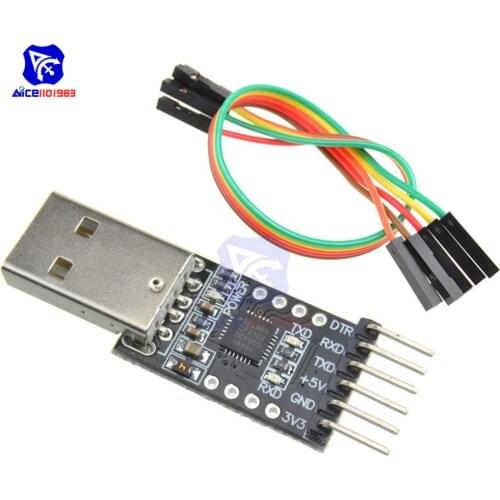 Diymore CP2102 USB 2.0 to UART TTL Serial 6 PIN Converter Connector Module with 5 Pin Dupont Cable for Arduino