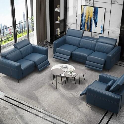 Living Room Sofa set corner sofa recliner electric couch genuine leather sofas 3+2 + 1 seater muebles de sala moveis para casa