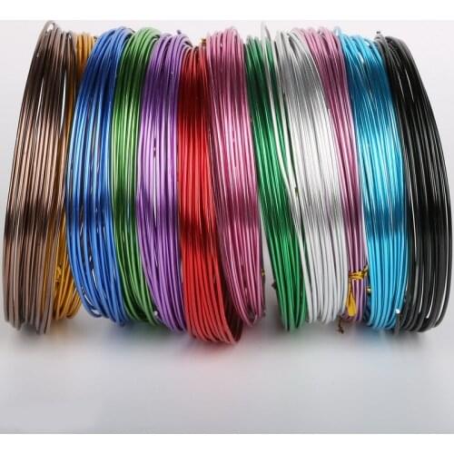 3m/roll 2.5mm 12 Colors Aluminum Wires Round Aluminium Carft Floristry Wire For Jewellery Beading Making Findings