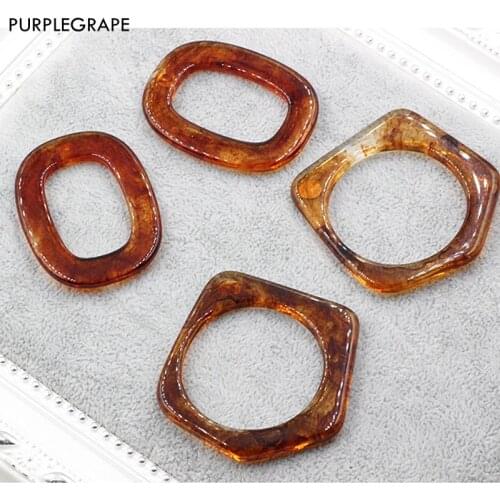 Minimalist Caramel Irregular Resin Jewelry Accessories DIY Earrings Material Homemade Exaggerated Personality Earrings 2 Pack