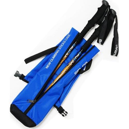 Outdoor Waterproof Hiking Stick Bag Adjustable Portable Trekking Pole Storage Case Can Hold 2 Sticks